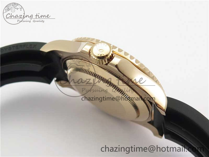 Yacht-Master 116655 UBF 1:1 Best Edition 3D Black Ceramic Bezel on Black Rubber Strap A2836(Free Extra Strap) Contemporary 3061