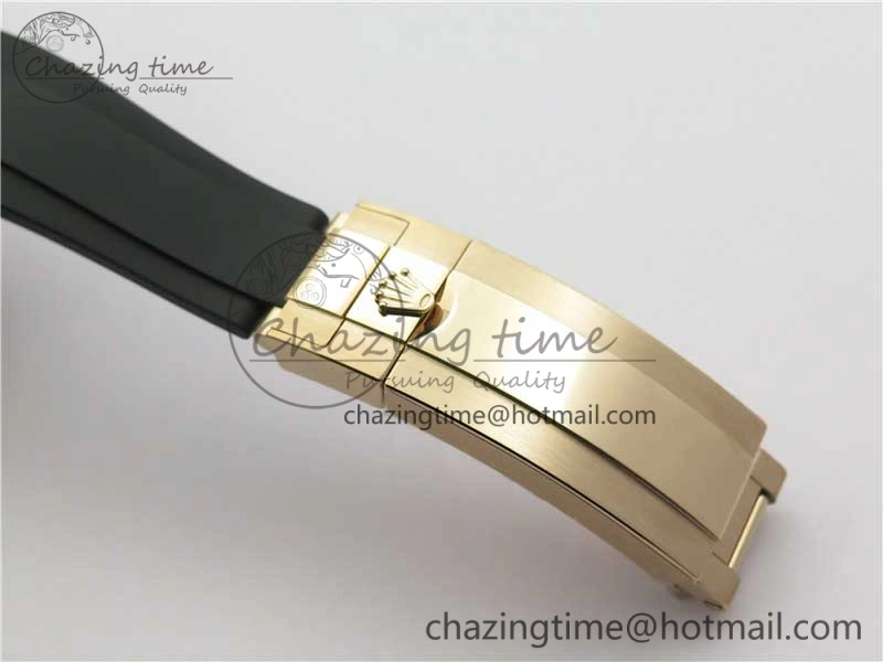 Yacht-Master 116655 UBF 1:1 Best Edition 3D Black Ceramic Bezel on Black Rubber Strap A2836(Free Extra Strap) Contemporary 3061