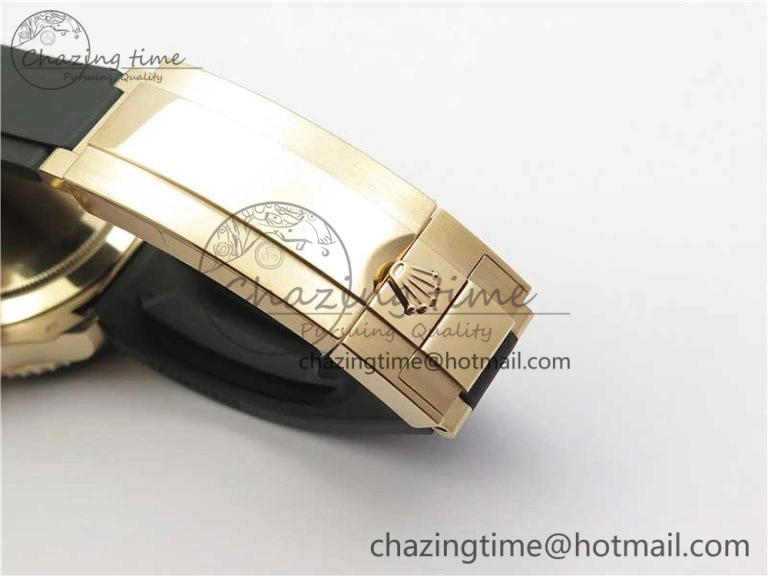 Yacht-Master 116655 UBF 1:1 Best Edition 3D Black Ceramic Bezel on Black Rubber Strap A2836(Free Extra Strap) Contemporary 3061
