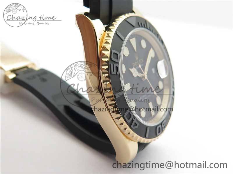 Yacht-Master 116655 UBF 1:1 Best Edition 3D Black Ceramic Bezel on Black Rubber Strap A2836(Free Extra Strap) Contemporary 3061