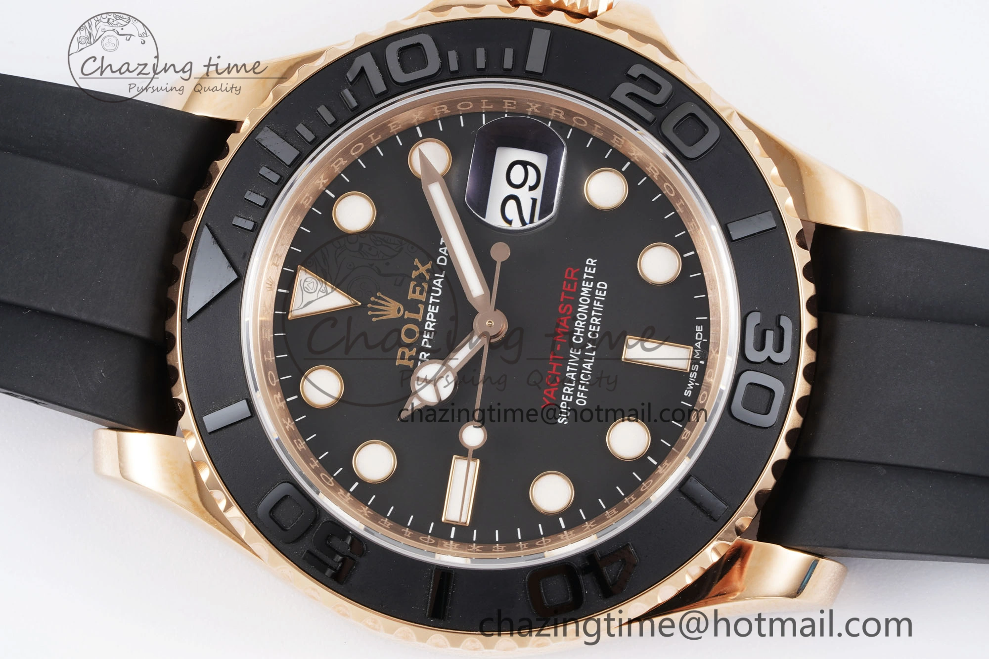 WeatherProof Yacht-Master 116655 VSF 1:1 Best Edition Black Ceramic Bezel on Oysterflex Rubber Strap VS 2096