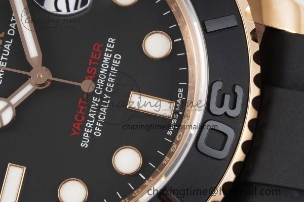 WeatherProof Yacht-Master 116655 VSF 1:1 Best Edition Black Ceramic Bezel on Oysterflex Rubber Strap VS 2096