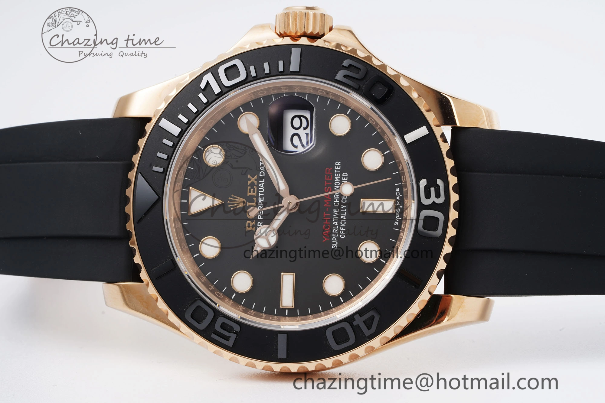 WeatherProof Yacht-Master 116655 VSF 1:1 Best Edition Black Ceramic Bezel on Oysterflex Rubber Strap VS 2096