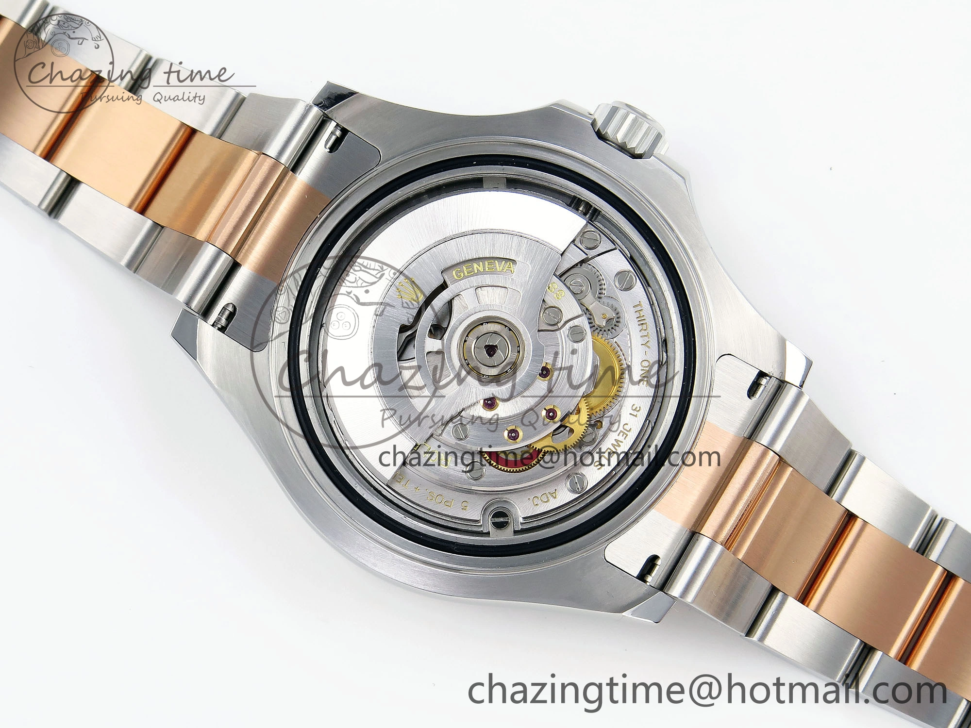 Unique Yacht-Master 126621 SS RG 904L Steel VSF 1:1 Best Edition Black Dial on SS RG Bracelet VS 1860