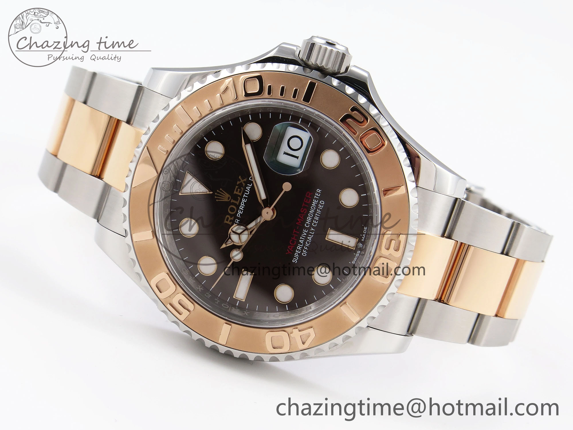 FashionForward Yacht-Master 126621 SS RG 904L Steel VSF 1:1 Best Edition Brown Dial on SS RG Bracelet VS 1859