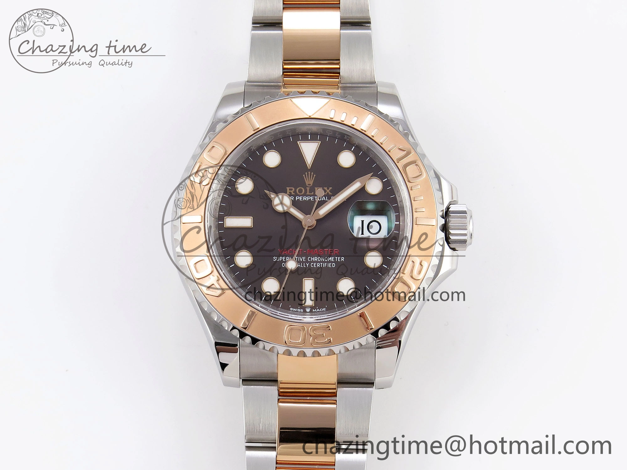 FashionForward Yacht-Master 126621 SS RG 904L Steel VSF 1:1 Best Edition Brown Dial on SS RG Bracelet VS 1859