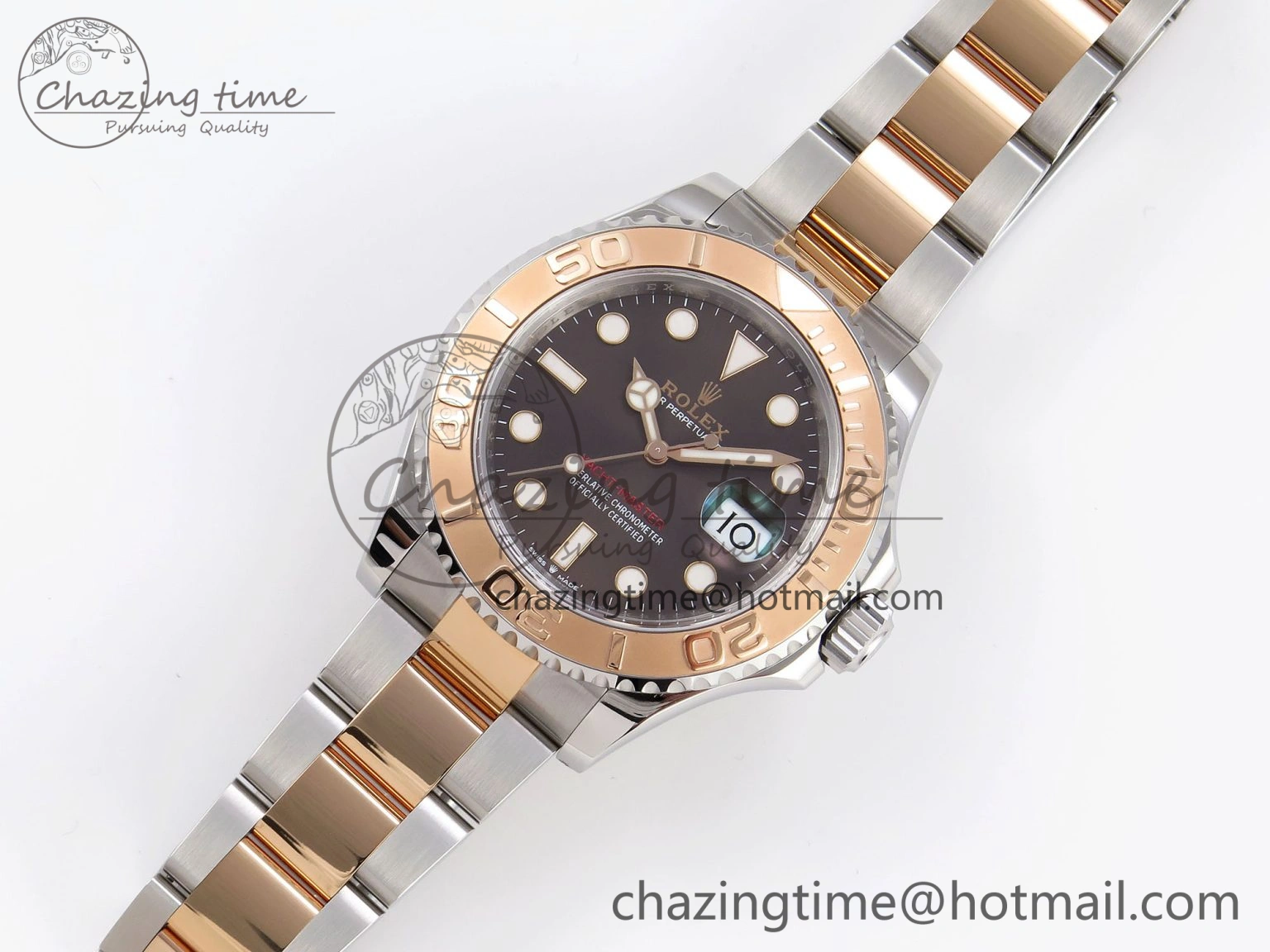 FashionForward Yacht-Master 126621 SS RG 904L Steel VSF 1:1 Best Edition Brown Dial on SS RG Bracelet VS 1859