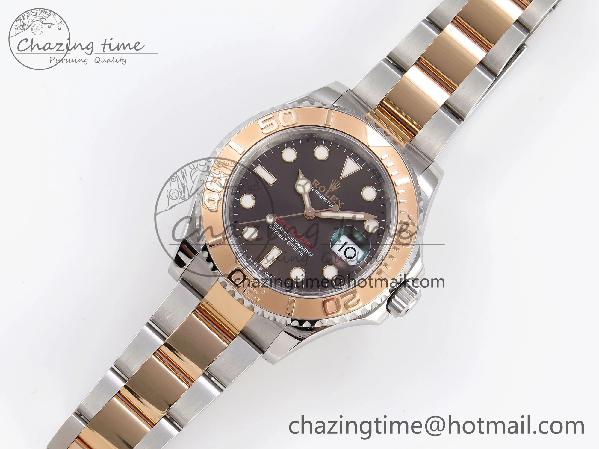 FashionForward Yacht-Master 126621 SS RG 904L Steel VSF 1:1 Best Edition Brown Dial on SS RG Bracelet VS 1859