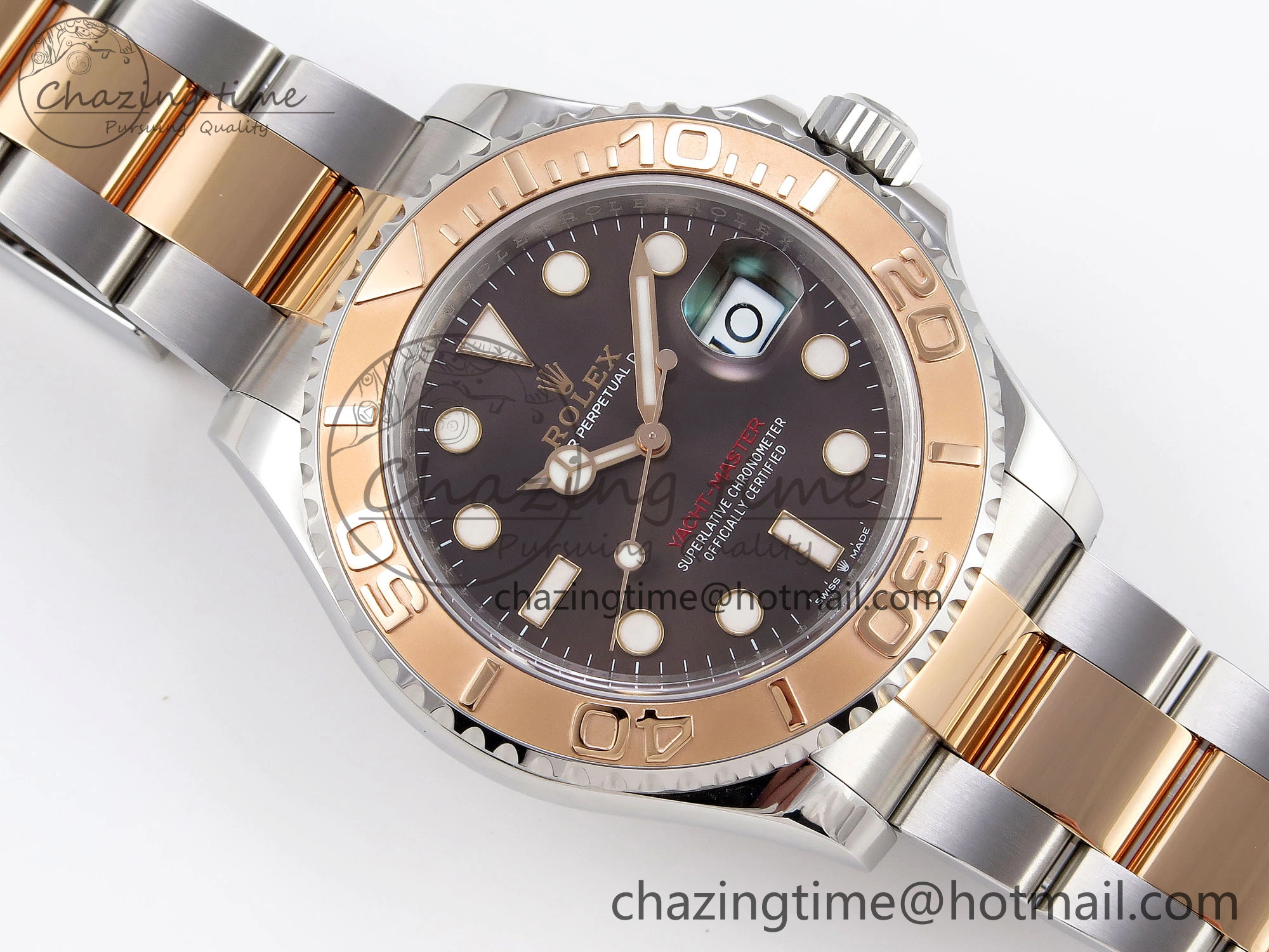 FashionForward Yacht-Master 126621 SS RG 904L Steel VSF 1:1 Best Edition Brown Dial on SS RG Bracelet VS 1859