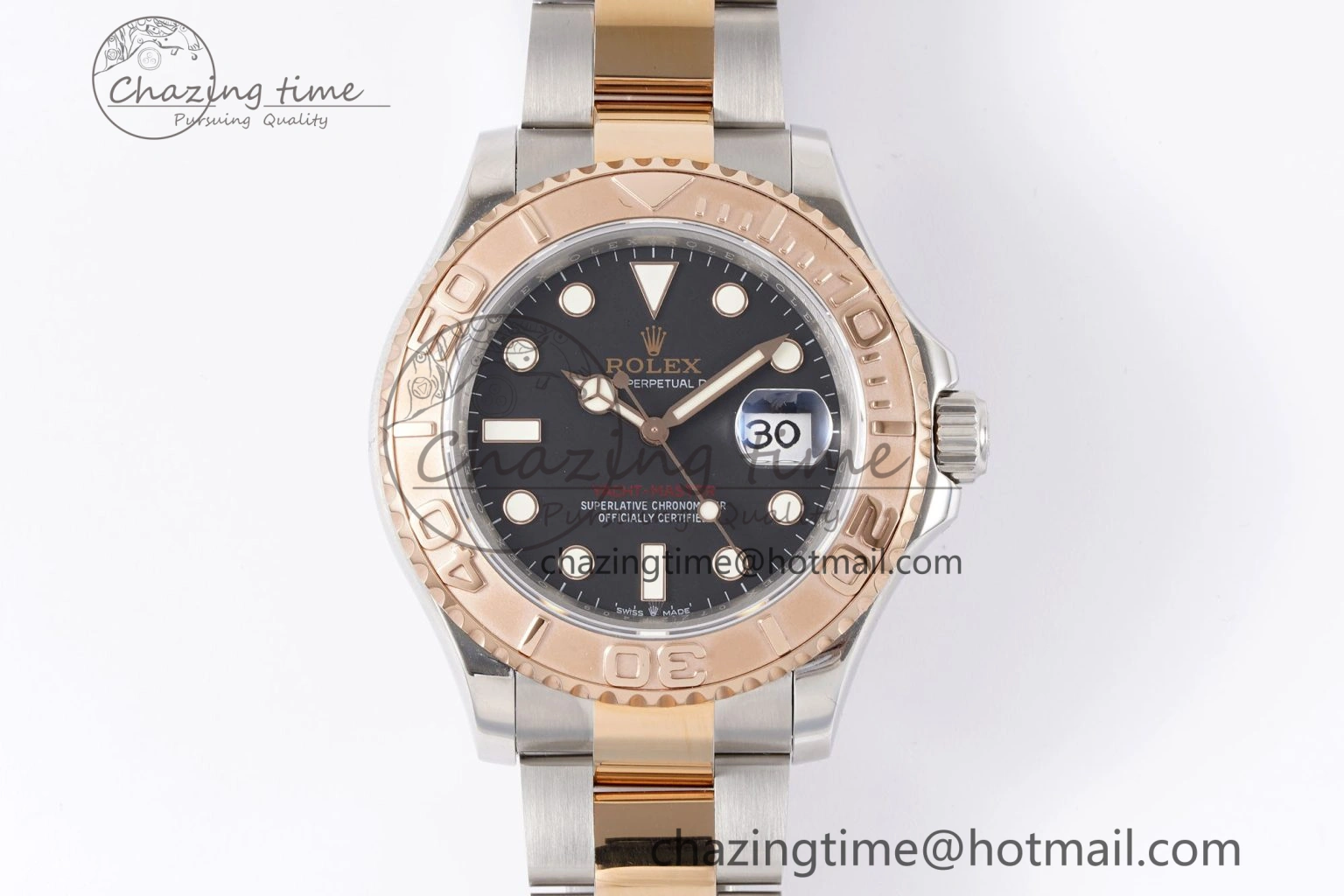 HighQuality Yacht-Master 126621 SS RG APSF Best Edition Black Dial on SS RG Bracelet A 1959