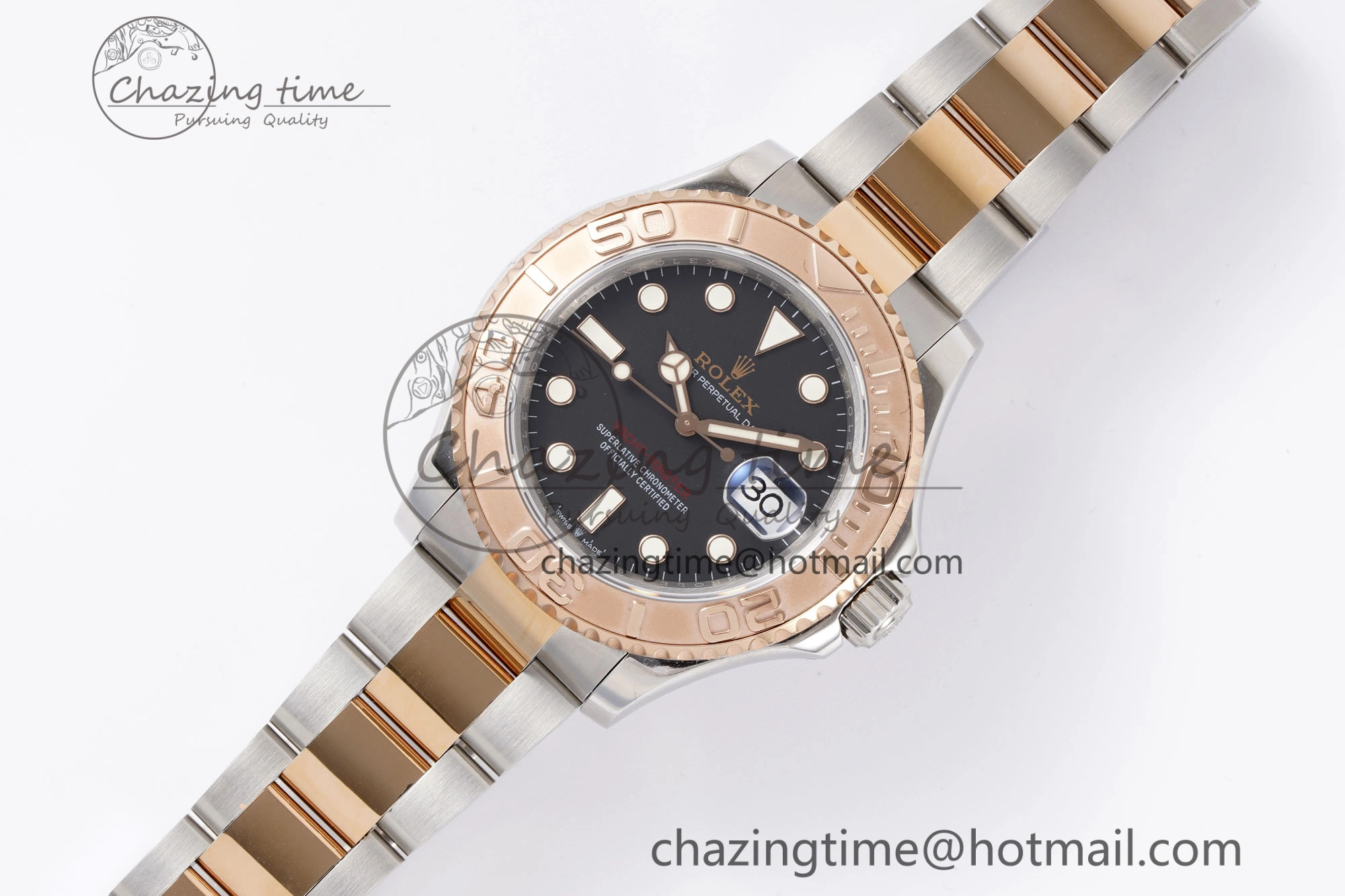 HighQuality Yacht-Master 126621 SS RG APSF Best Edition Black Dial on SS RG Bracelet A 1959