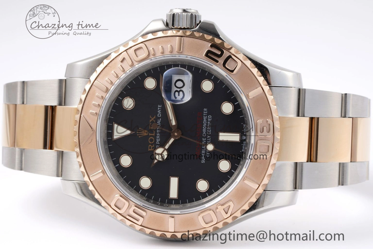 HighQuality Yacht-Master 126621 SS RG APSF Best Edition Black Dial on SS RG Bracelet A 1959