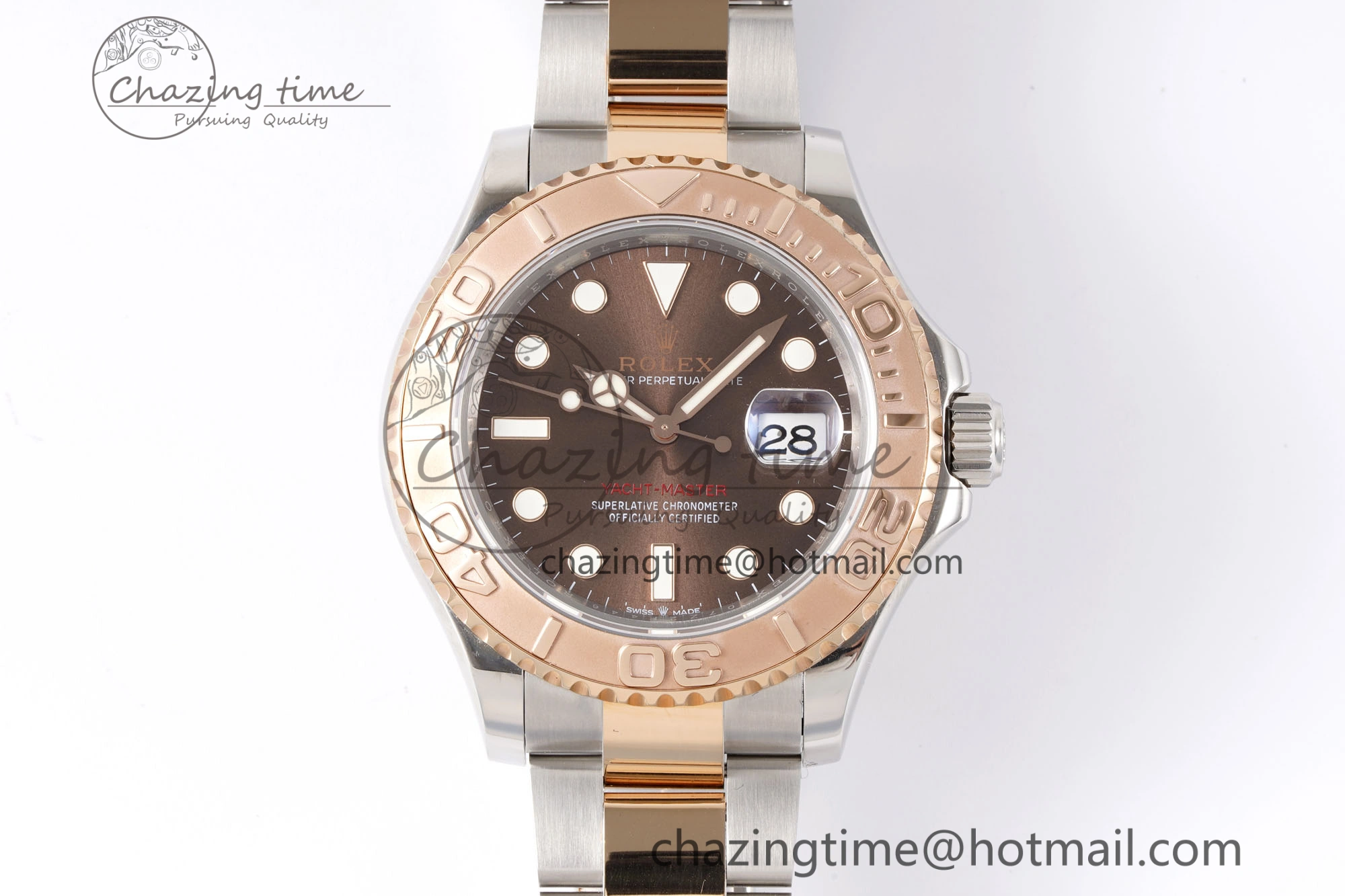 QuickDry Yacht-Master 126621 SS RG APSF Best Edition Brown Dial on SS RG Bracelet A 1963