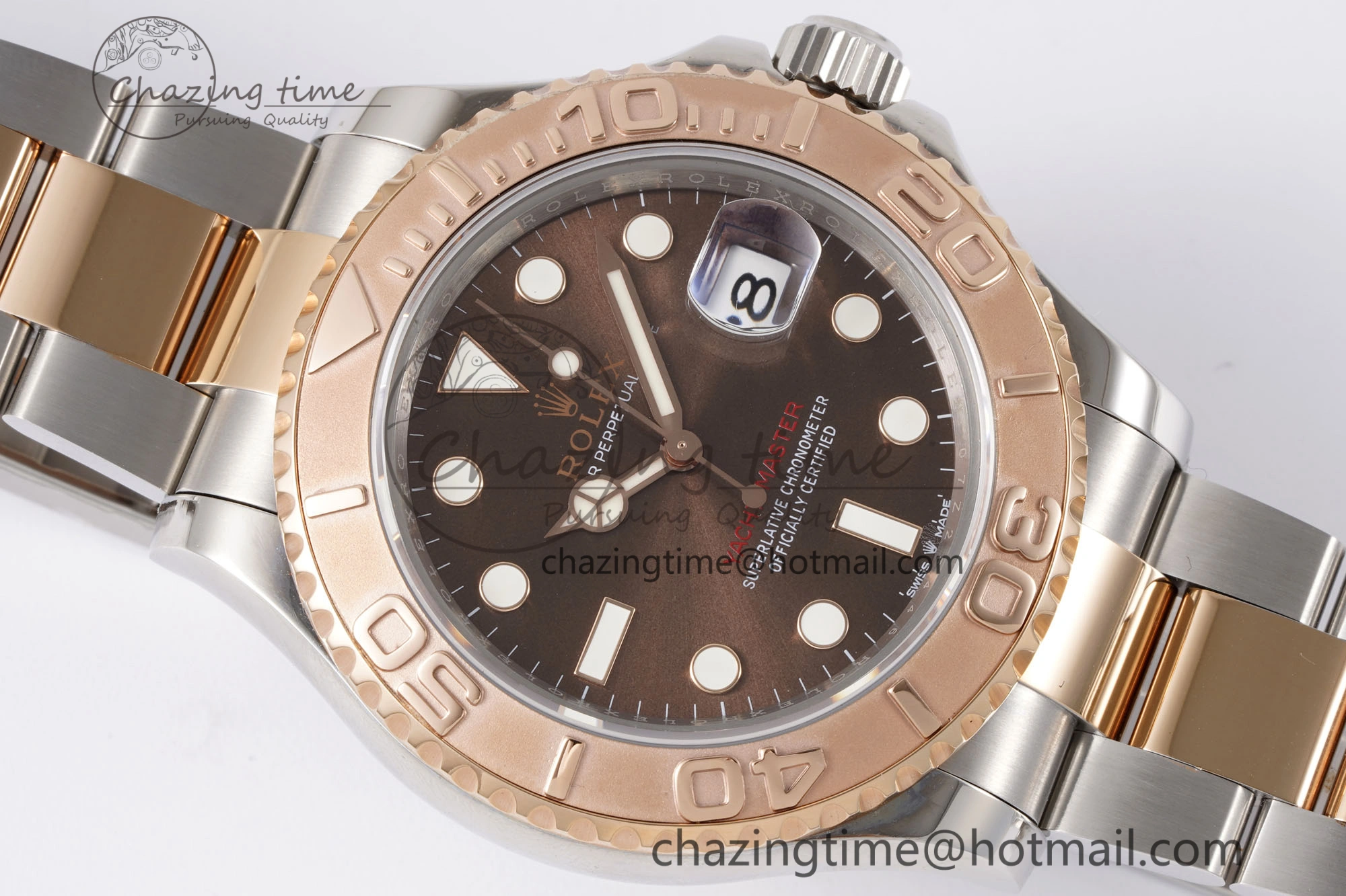 QuickDry Yacht-Master 126621 SS RG APSF Best Edition Brown Dial on SS RG Bracelet A 1963