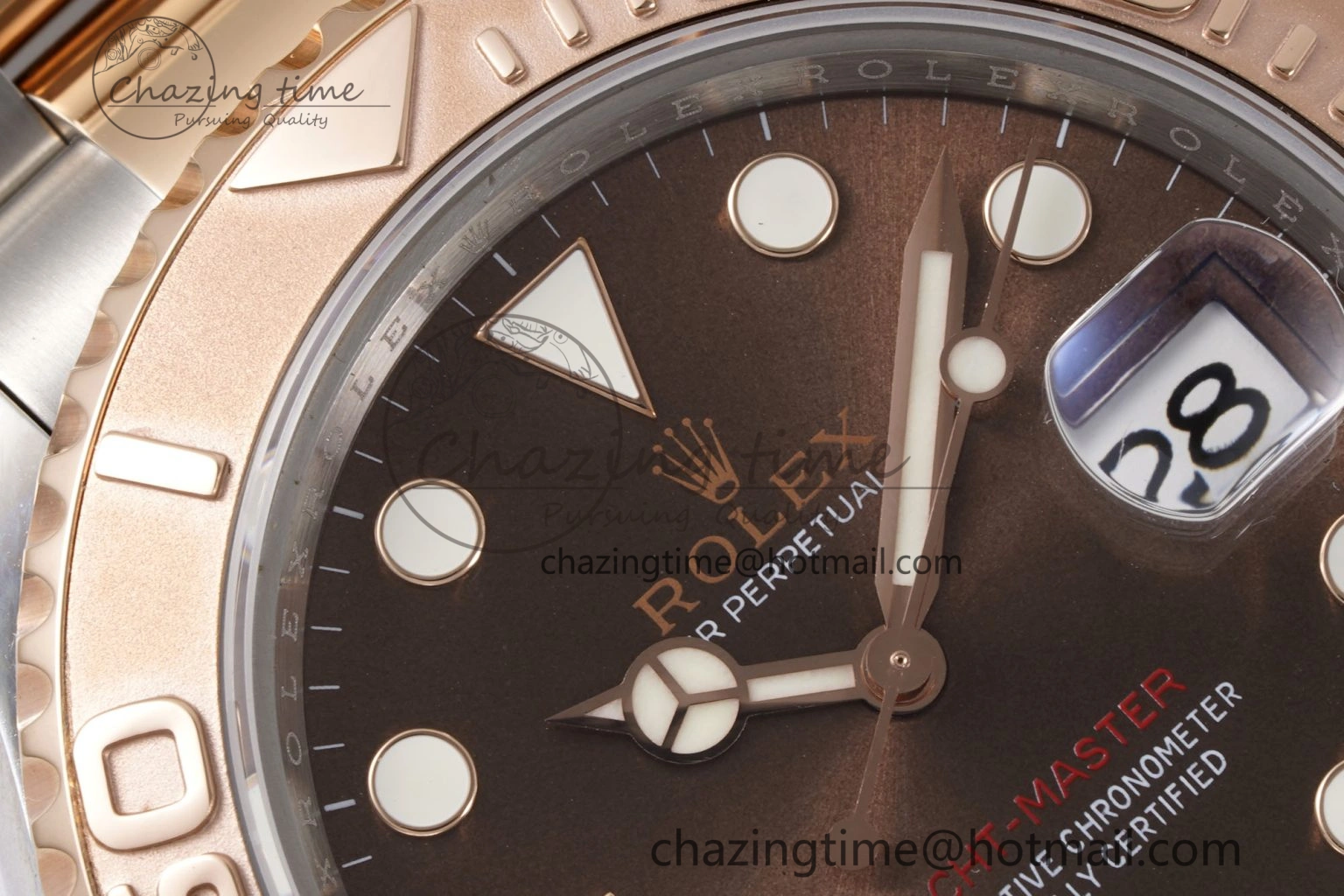 QuickDry Yacht-Master 126621 SS RG APSF Best Edition Brown Dial on SS RG Bracelet A 1963