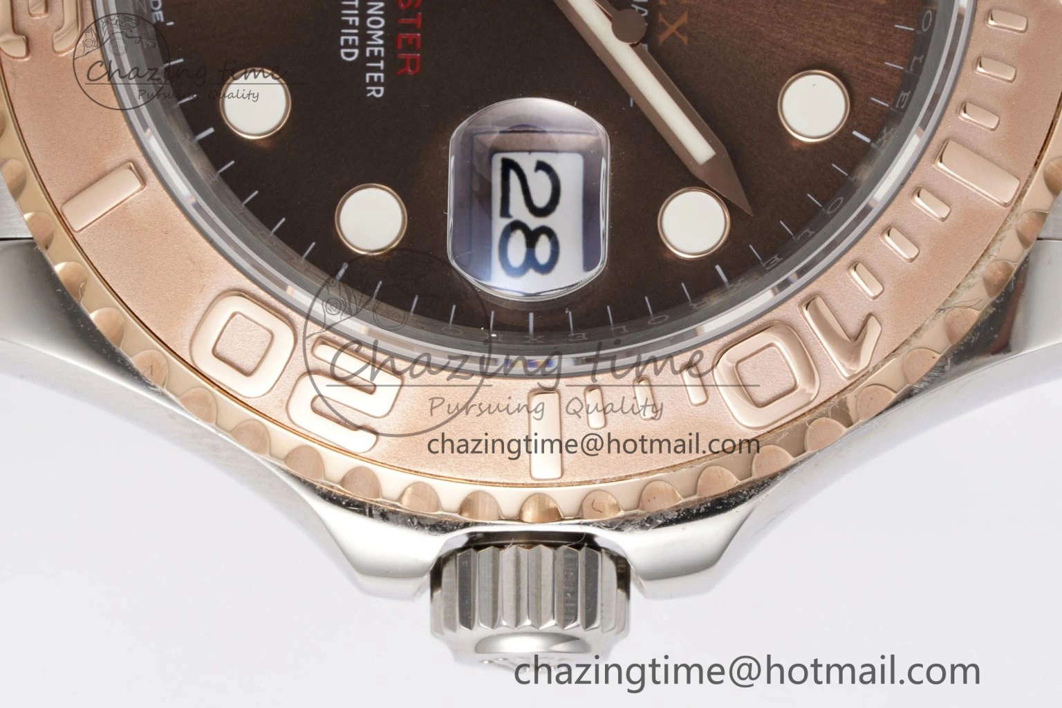 QuickDry Yacht-Master 126621 SS RG APSF Best Edition Brown Dial on SS RG Bracelet A 1963