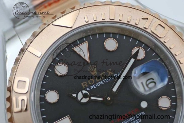 Yacht-Master 126621 SS RG EWF 1:1 Best Edition Black Dial on SS SS RG Bracelet A Bright 2242