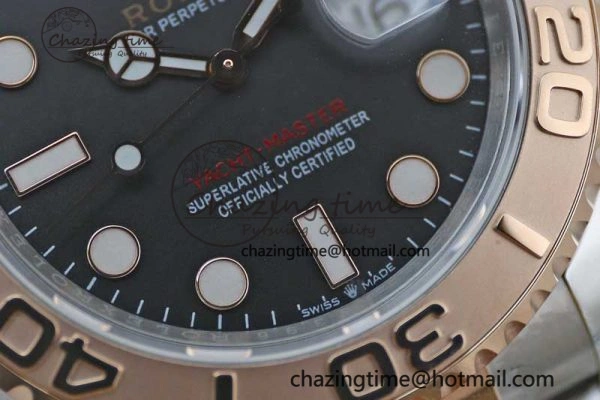 Yacht-Master 126621 SS RG EWF 1:1 Best Edition Black Dial on SS SS RG Bracelet A Bright 2242