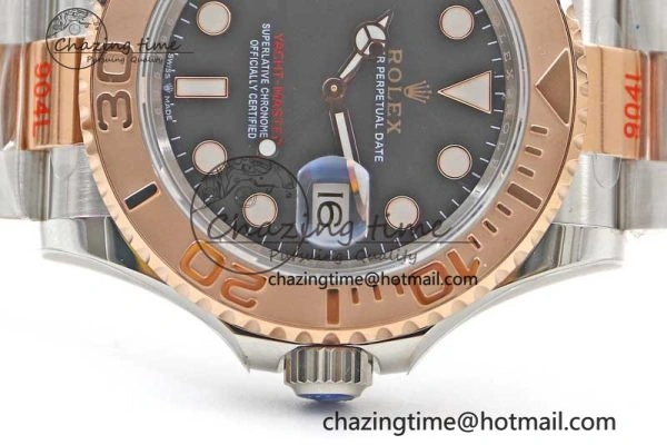 Yacht-Master 126621 SS RG EWF 1:1 Best Edition Black Dial on SS SS RG Bracelet A Bright 2242