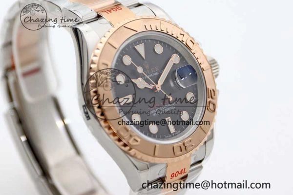Yacht-Master 126621 SS RG EWF 1:1 Best Edition Black Dial on SS SS RG Bracelet A Bright 2242