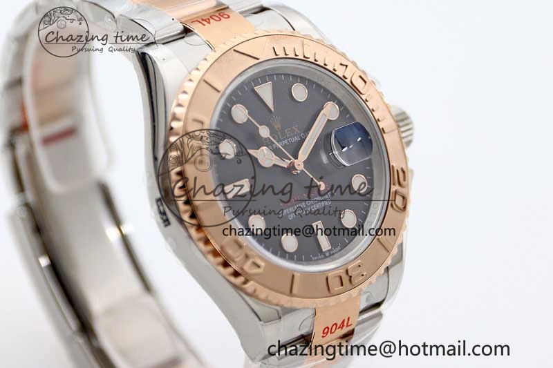 Yacht-Master 126621 SS RG EWF 1:1 Best Edition Black Dial on SS SS RG Bracelet A Bright 2242