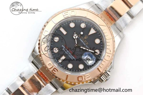 Yacht-Master 126621 SS RG EWF 1:1 Best Edition Black Dial on SS SS RG Bracelet A Bright 2242