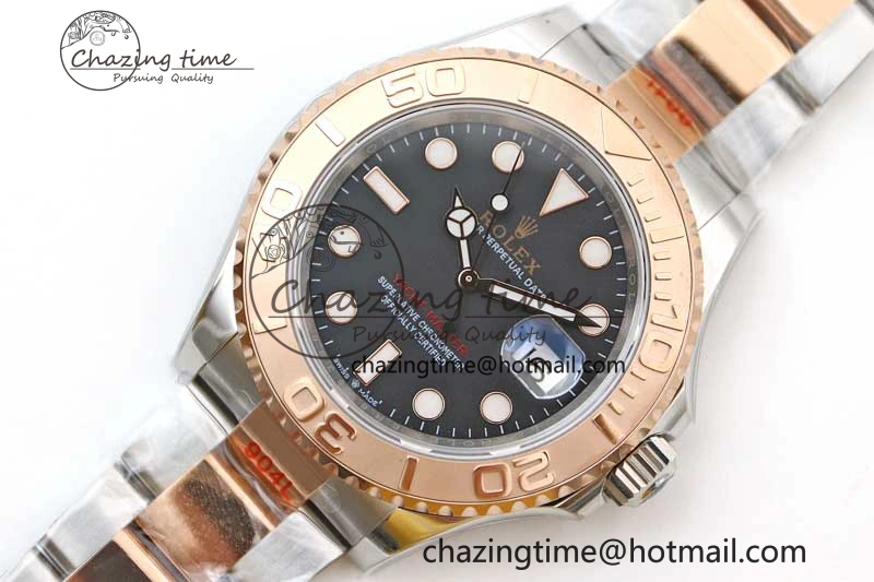 Yacht-Master 126621 SS RG EWF 1:1 Best Edition Black Dial on SS SS RG Bracelet A Bright 2242
