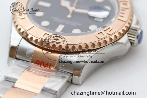 Yacht-Master 126621 SS RG EWF 1:1 Best Edition Black Dial on SS SS RG Bracelet A Bright 2242