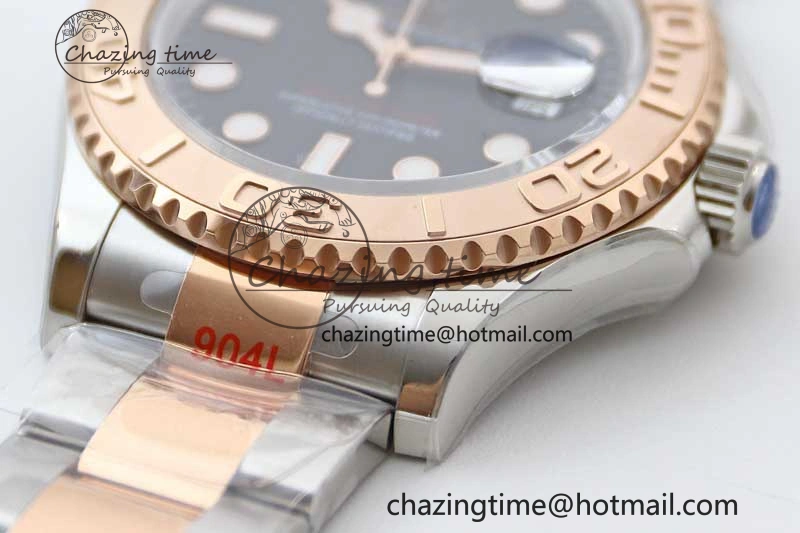 Yacht-Master 126621 SS RG EWF 1:1 Best Edition Black Dial on SS SS RG Bracelet A Bright 2242