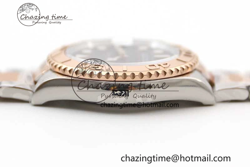 Yacht-Master 126621 SS RG EWF 1:1 Best Edition Black Dial on SS SS RG Bracelet A Bright 2242