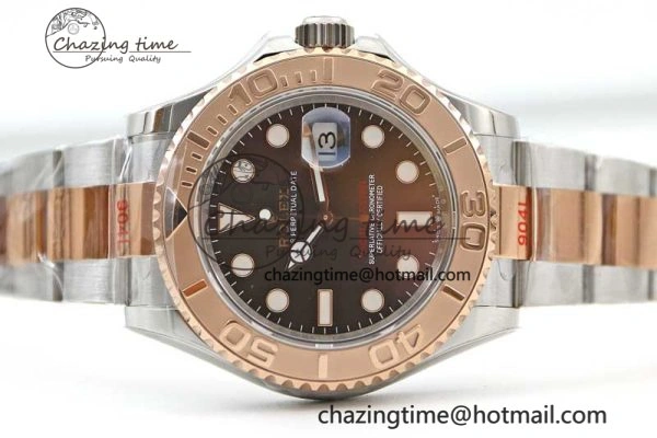 Fashionable Yacht-Master 126621 SS RG EWF 1:1 Best Edition Brown Dial on SS RG Bracelet A 2243