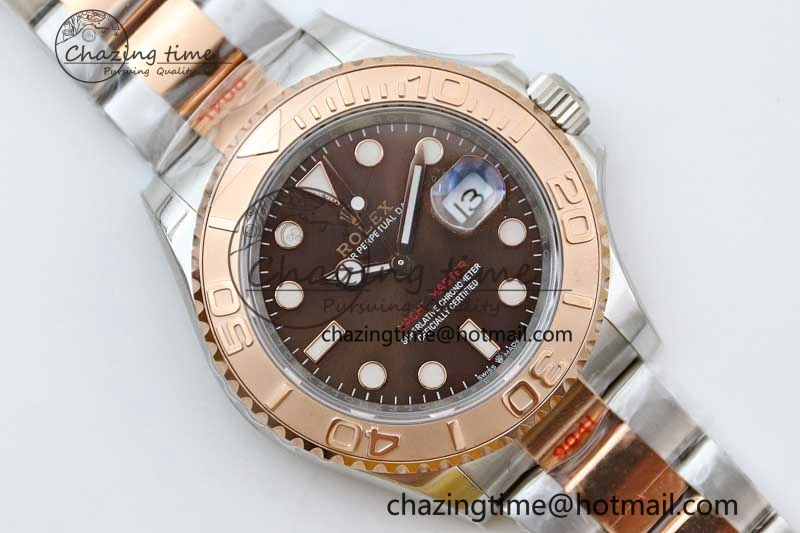 Fashionable Yacht-Master 126621 SS RG EWF 1:1 Best Edition Brown Dial on SS RG Bracelet A 2243