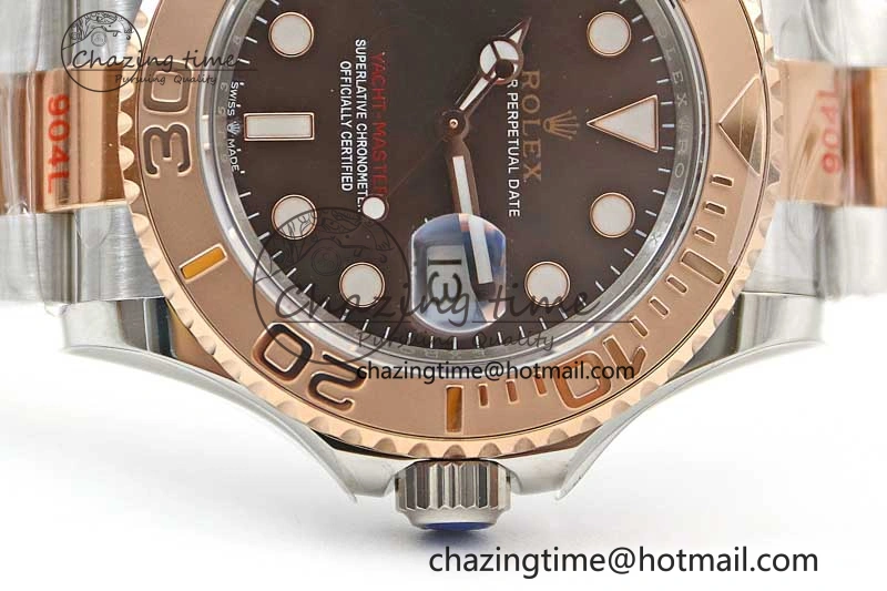 Fashionable Yacht-Master 126621 SS RG EWF 1:1 Best Edition Brown Dial on SS RG Bracelet A 2243