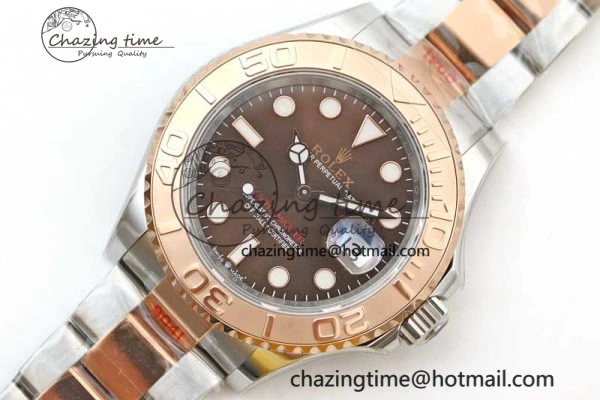 Fashionable Yacht-Master 126621 SS RG EWF 1:1 Best Edition Brown Dial on SS RG Bracelet A 2243