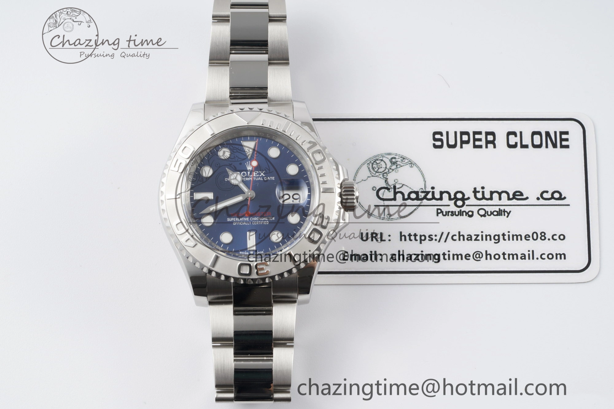 Yacht-Master 126622 Clean 1:1 Best Edition 904L Steel Blue Dial on SS Bracelet VR Original 2158