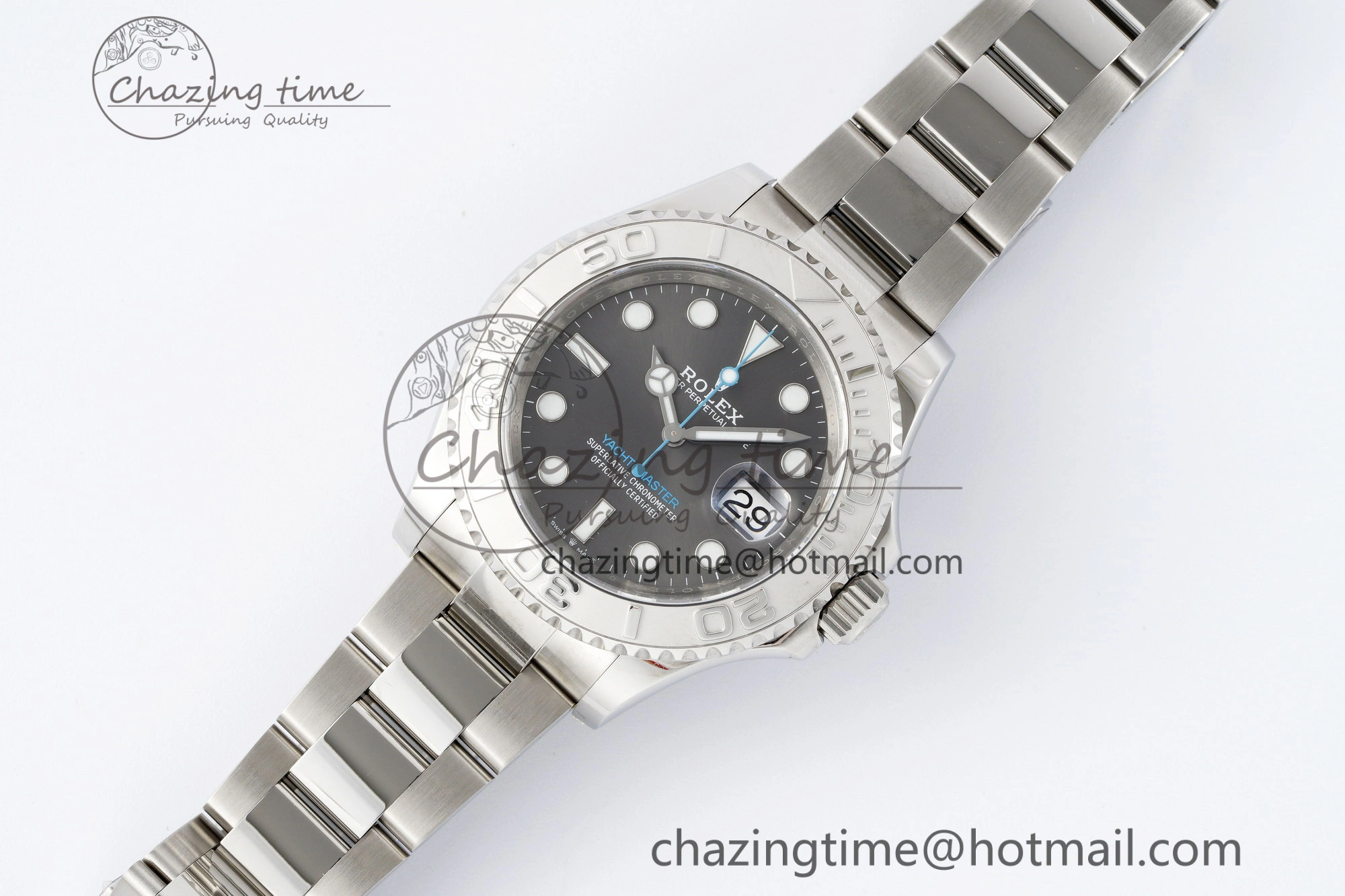 Chic Yacht-Master 126622 Clean 1:1 Best Edition 904L Steel Gray Dial on SS Bracelet VR 2157