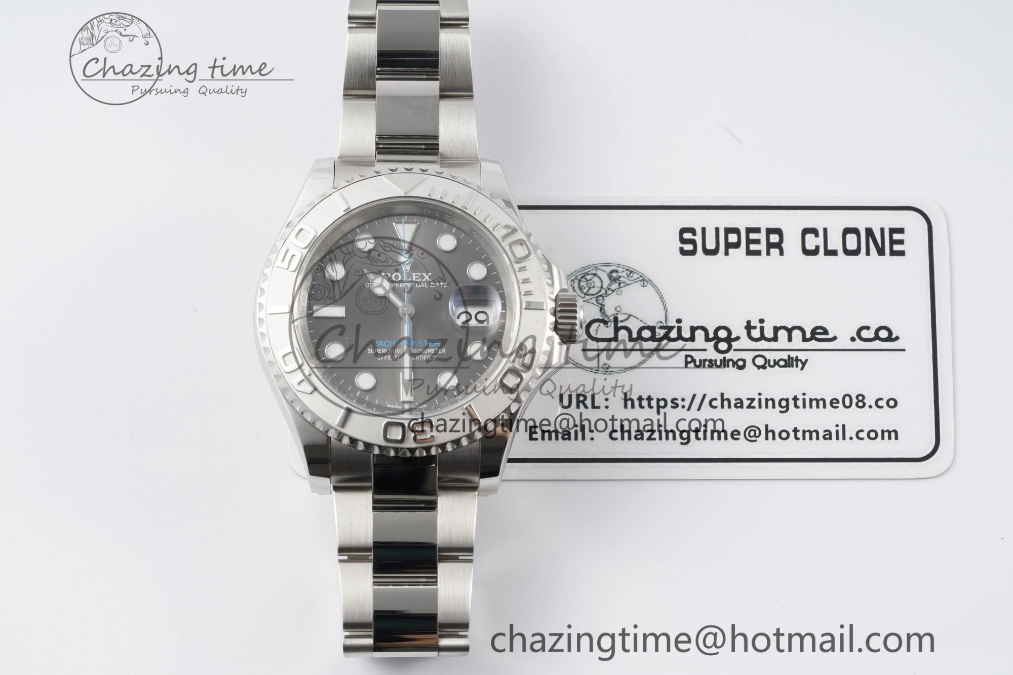 Chic Yacht-Master 126622 Clean 1:1 Best Edition 904L Steel Gray Dial on SS Bracelet VR 2157