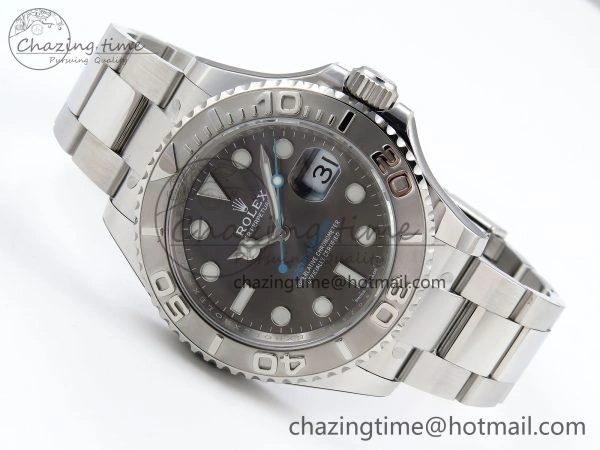 Yacht-Master 126622 HGF 904L Steel 1:1 Best Edition Gray Dial on SS Bracelet VR Breathable 1455