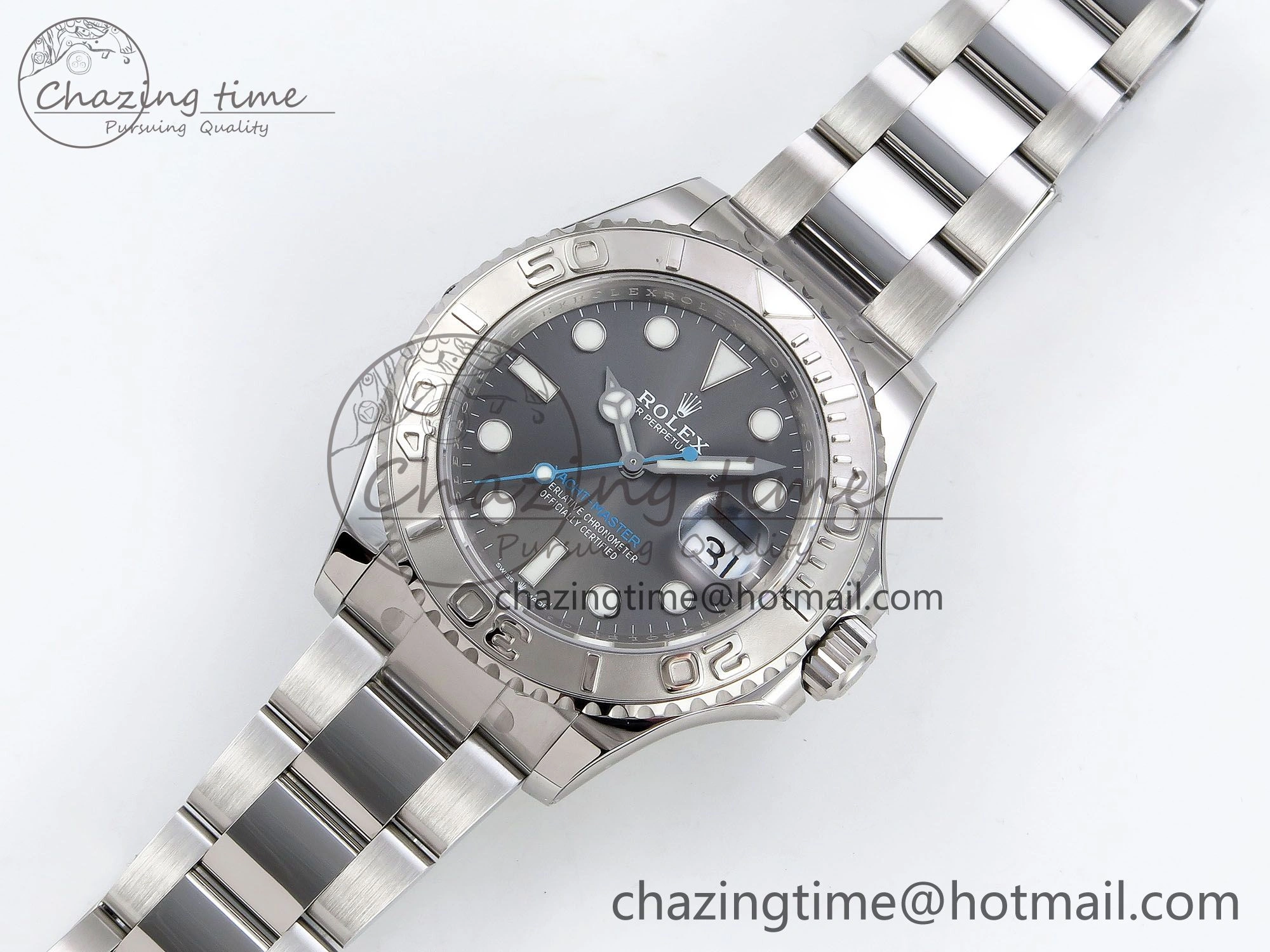 Yacht-Master 126622 HGF 904L Steel 1:1 Best Edition Gray Dial on SS Bracelet VR Breathable 1455