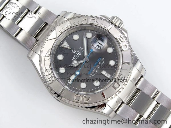 Yacht-Master 126622 HGF 904L Steel 1:1 Best Edition Gray Dial on SS Bracelet VR Breathable 1455