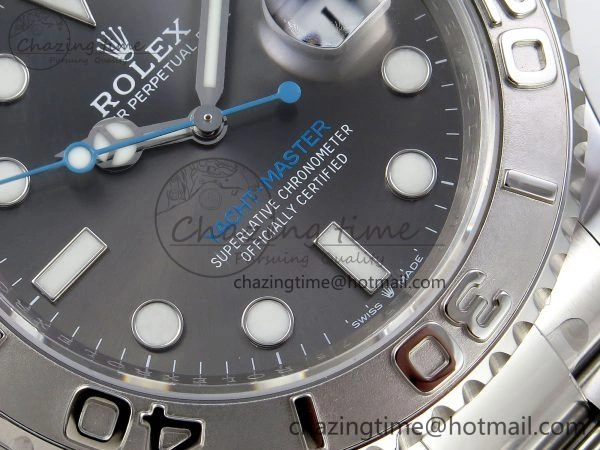Yacht-Master 126622 HGF 904L Steel 1:1 Best Edition Gray Dial on SS Bracelet VR Breathable 1455