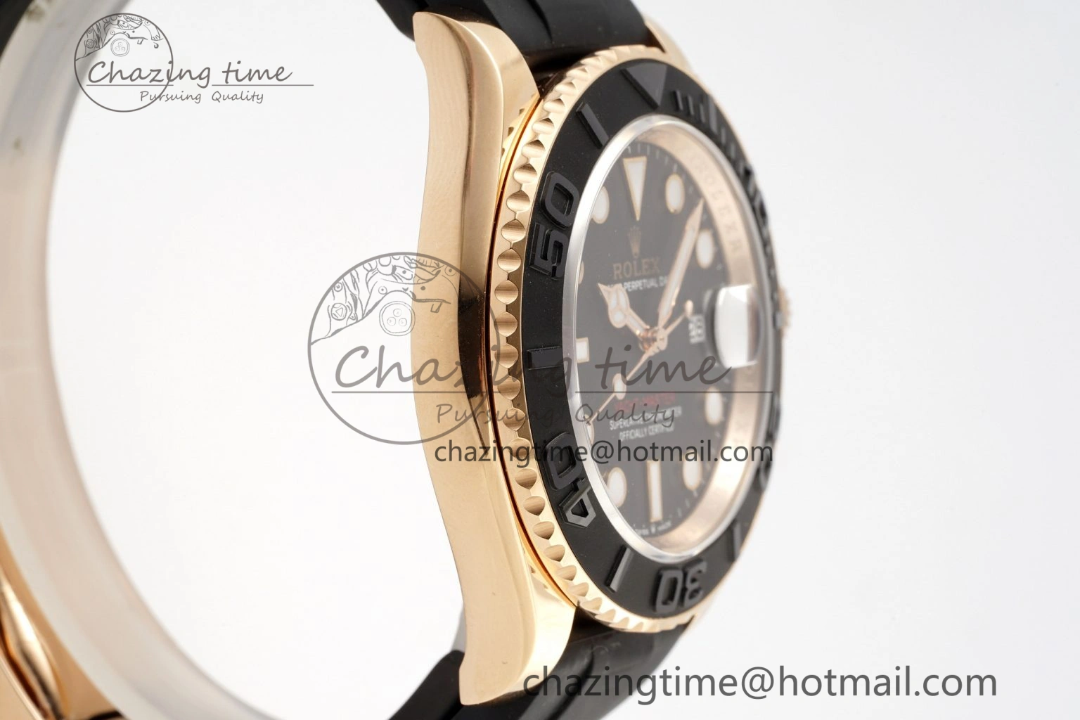 WellDesigned Yacht-Master 126655 C+F 1:1 Best Edition Black Ceramic Bezel on Oysterflex Rubber Strap VR 1955