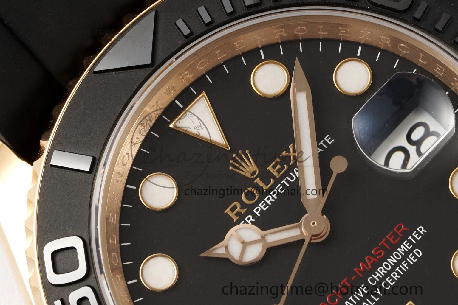WellDesigned Yacht-Master 126655 C+F 1:1 Best Edition Black Ceramic Bezel on Oysterflex Rubber Strap VR 1955