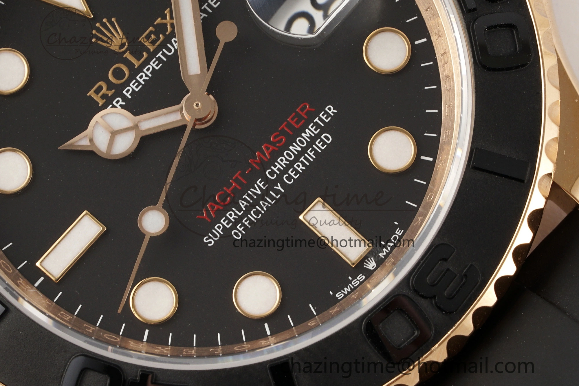 WellDesigned Yacht-Master 126655 C+F 1:1 Best Edition Black Ceramic Bezel on Oysterflex Rubber Strap VR 1955