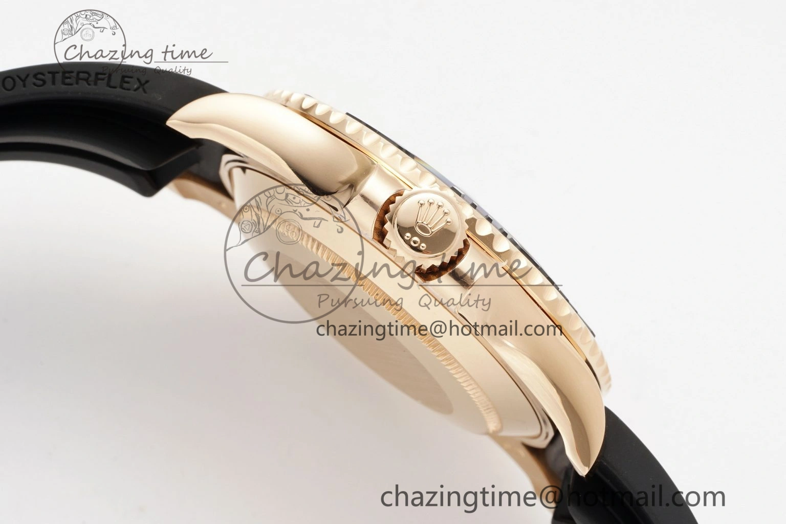 WellDesigned Yacht-Master 126655 C+F 1:1 Best Edition Black Ceramic Bezel on Oysterflex Rubber Strap VR 1955