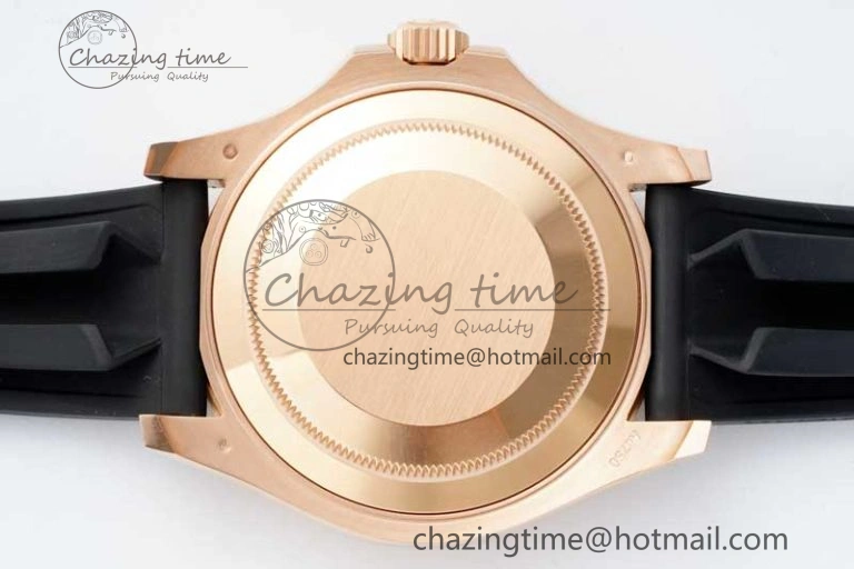 Functional Yacht-Master 126655 Clean 1:1 Best Edition Black Ceramic Bezel on Oysterflex Strap VR 2124