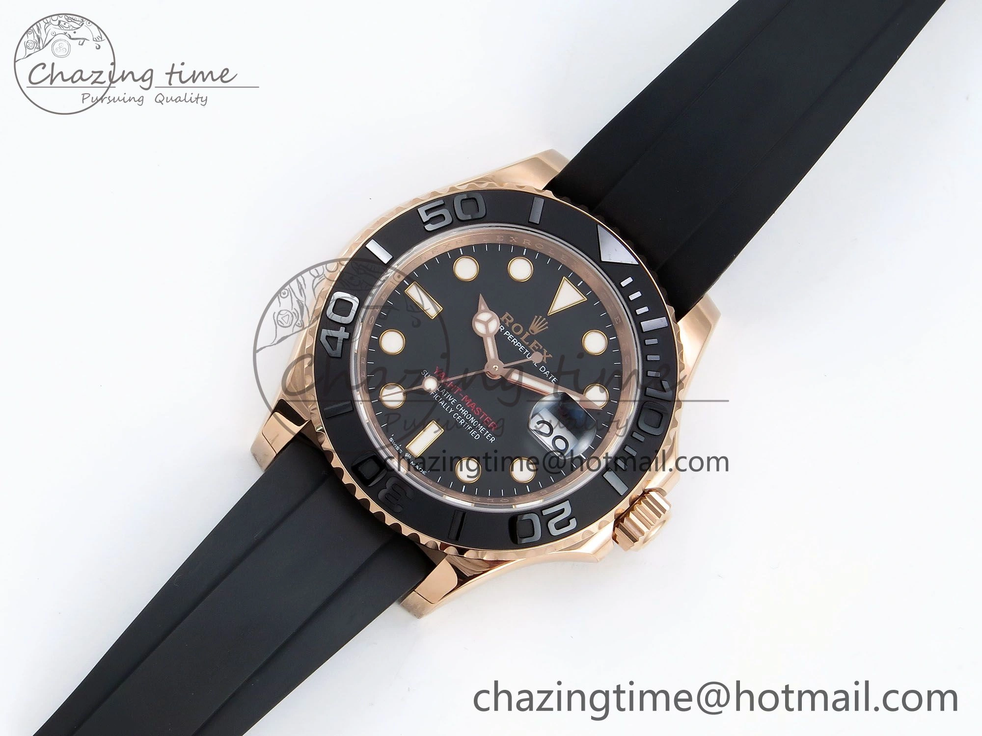 Yacht-Master 126655 HGF 904L Steel 1:1 Best Edition Black Dial on Oysterflex Strap VR HighPerformance 1466