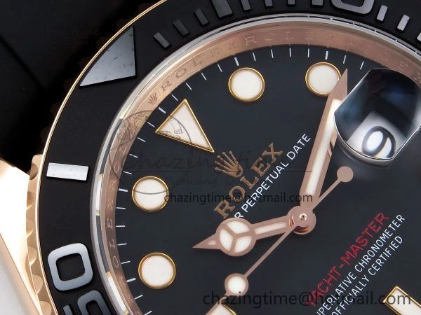 Yacht-Master 126655 HGF 904L Steel 1:1 Best Edition Black Dial on Oysterflex Strap VR HighPerformance 1466