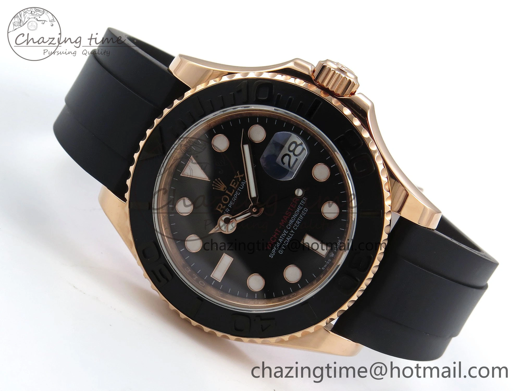 Yacht-Master 126655 KF 1:1 Best Edition RG Wrapped on Oysterflex Strap VR3235 (Gen Weight) SmoothTexture 1624