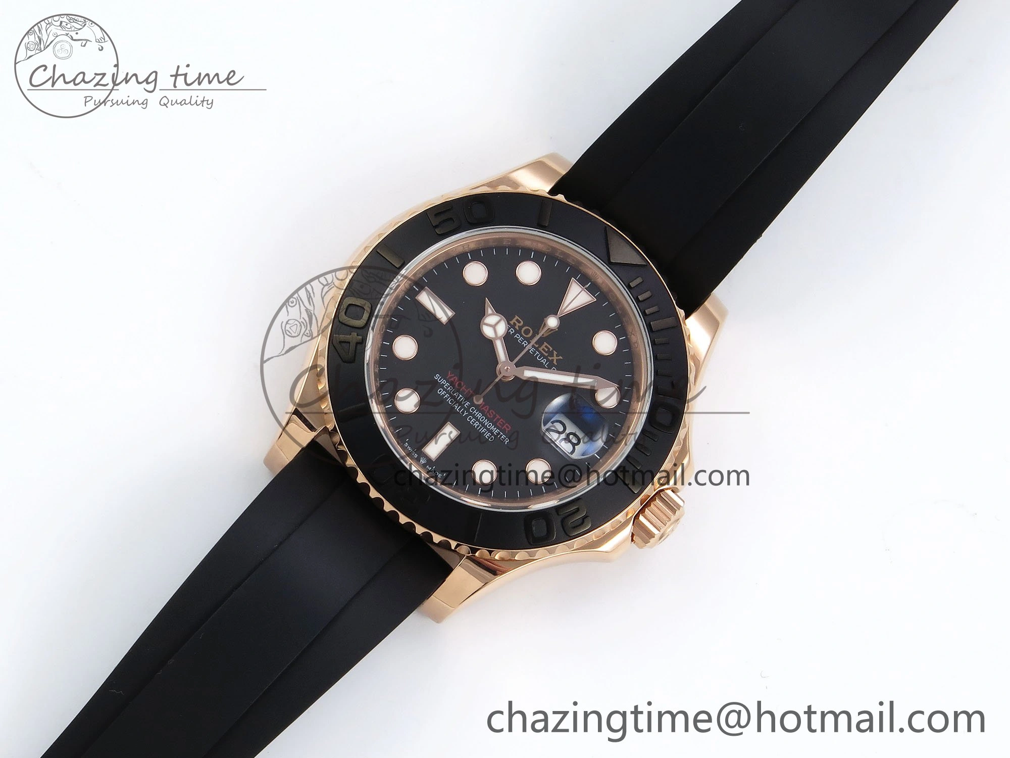 Yacht-Master 126655 KF 1:1 Best Edition RG Wrapped on Oysterflex Strap VR3235 (Gen Weight) SmoothTexture 1624